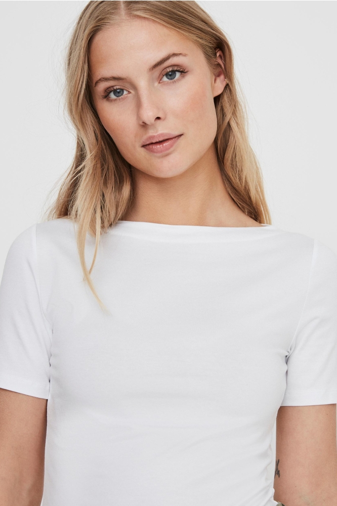 VMPANDA MODAL S/S TOP NOOS 10231753 Bright White